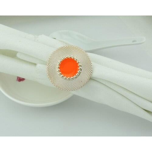 100PCS exquisite fashion metal napkin rings napkin bucklefor hotel restaurant wedding banquet table decorations