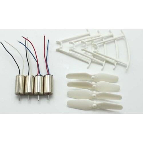 4pcs RC Drone Motors CCW CW Engine Motor Propellers Protective Rings Drone Spare Parts for SYMA X21 X21W X22W Quadcopter