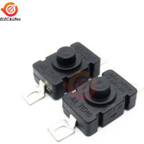 5/10Pcs 18*12MM KAN Flashlight Switch 1.5A 250VAC Self Locking Patch Type Push Button Switch 2P-ON-OFF Micro power Switch KAN-28