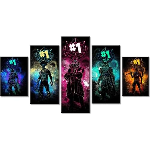 Living Room HD Printed Abstract Game Pictures Wall Art Poster 5 Piece Modular Popular Canvas Painting Home Decoration Artworks