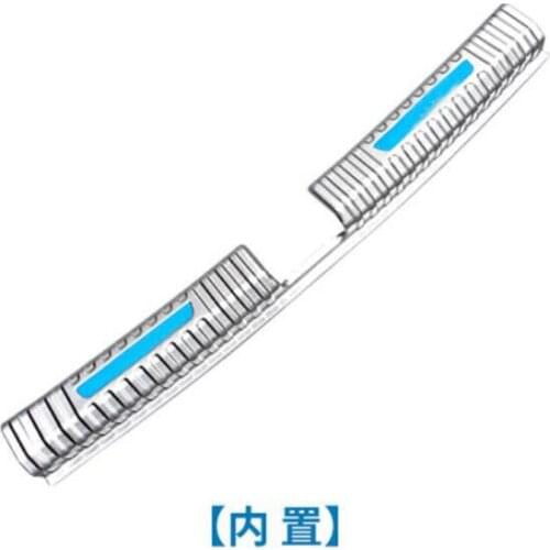 Car accessories For Volkswagen POLO PLUS 2019-2020 Stainless Steel Rear Trunk Boot Bumper Guard Plate Protector Molding Trim