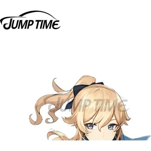 Jump Time 13 x 7.6cm For Jean Peeker Windshield VAN Anime Car Stickers Refrigerator Decal Scratch-Proof Cartoon Car Assessoire