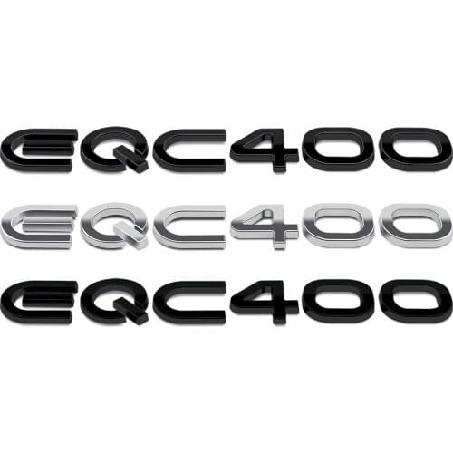 Car Styling EQU400 Logo Trunk Sticker For Mercedes Benz EQU400 AMG Brabus Maybach V8 V12 BITURBO 4MATIC EQU400 Rear Sticker ABS