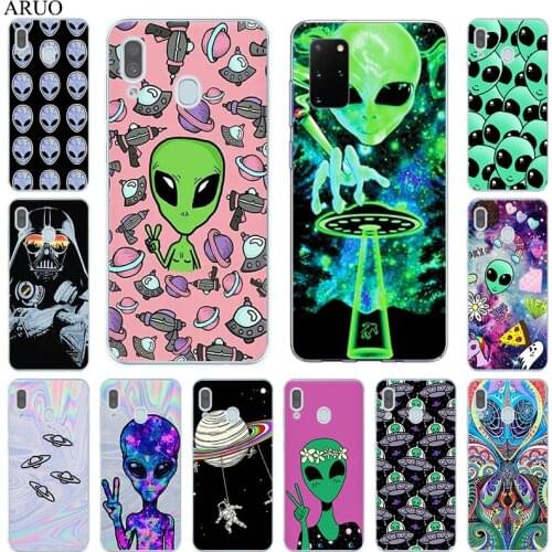 Abstract UFO Cute Alien Soft TPU Phone Case For Samsung A51 A71 A41 A52 A72 A31 A32 A42 A21S A11 A50 A70 A20 A30 A40 A12 Cover