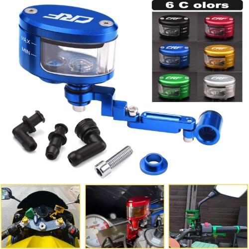 CRF LOGO CNC Motorcycle Brake Fluid oil Reservoir Cup tank +support bracket FOR Honda CRF250R CRF450R CRF 450 R 2007-2021 2020