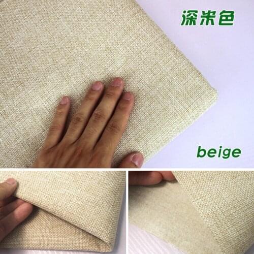 Beige Coated Linen Fabric Sofa Cushion Fabirc DIY Craft Sewing Cloth Outdoor Linen Blend Fabric Upholstery 58" wide -Per yard