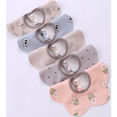 Cotton Baby Boys And Girls Feeding Burp Cloths 360 degrees Rotating Baby Bibs Towel Cute Bandanas Scarf Children Cravat Stuff