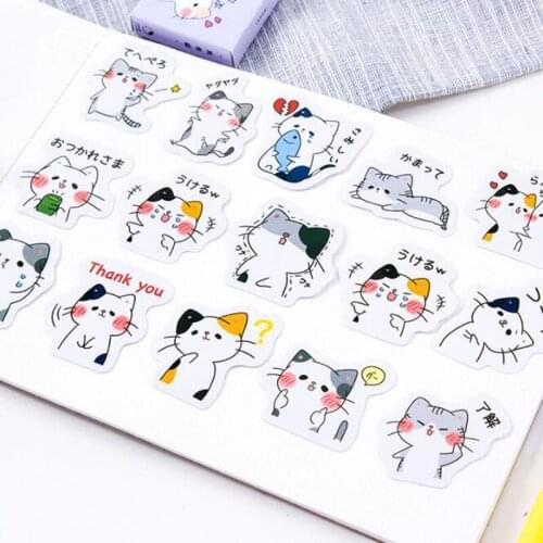 Kawaii Scrapbooking Stickers Set I Have Cats Adhesive Phone Diary Albums Decorative Office School Supplies Korean Stationery