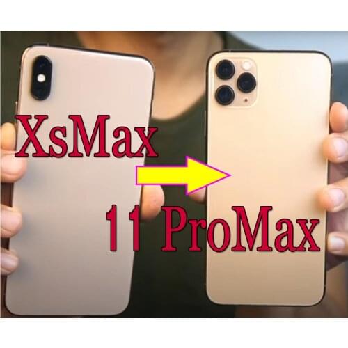 6.5 Inch New Finish Battery Cover For iPhone Xs Max housing like 11 Pro Max Rear Chassis to iPhone Xsmax With Flash Free Case