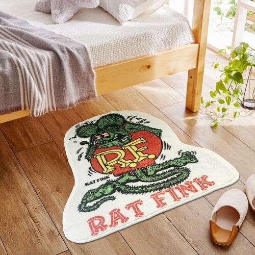 Japan Rat Fink Home Carpet rug bedroom Ratfink mat tapis caroset flannel Hallway Anti-Slip tappeto carpets for living room