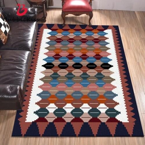 Bubble Kiss Nordic Style Colorful Geometric Pattern Carpet Childrens Room Baby Non-Slip Carpet Living Room Decoration Area Rugs