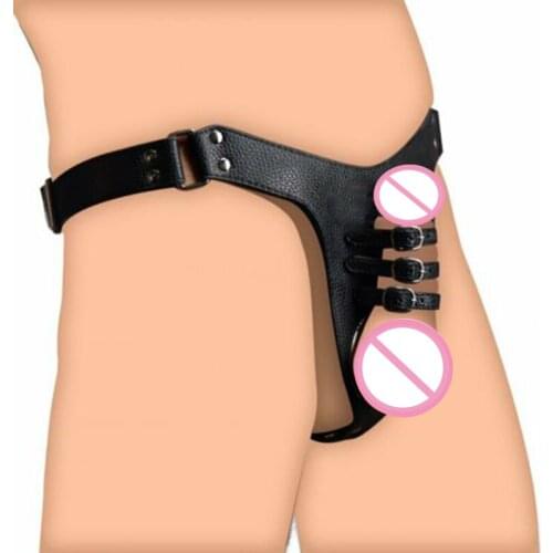 Leather Thong Sexy Mens Chastity Pants,Sexy Lingerie Chastity Belt,Male Chastity Shorts Bondage Panty Fetish Cosplay Accessorry