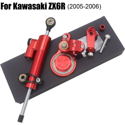 ZX-6R Steering Stabilize Damper Bracket Mount Motorbike Motorcycle For Kawasaki Ninja ZX6R 2006 2005