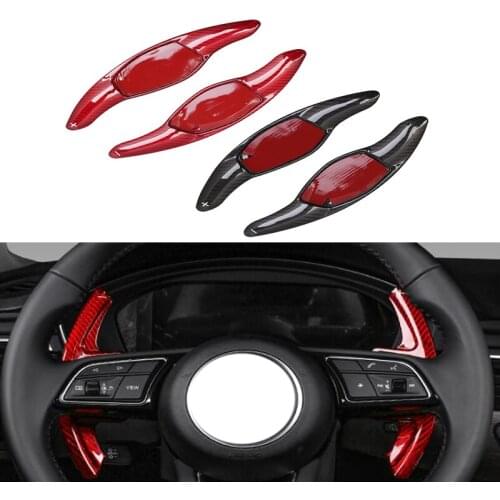 Shift Paddles For Audi R8 TT RS 2016-2018 RS3 RS 2017 2018 RS4 2018 Steering Wheel Paddles Extend DSG Stickers Carbon Fiber