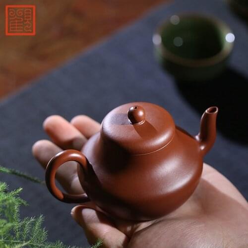 Guanfu Museum Yixing original mine zhunijunde purple clay teapot handmade household teapot kungfu tea set
