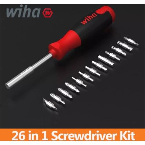 Wiha Screw Driver Kit 26 in 1 Precision Magnetic Bits Hidden Daily Use Screwdriver Set Dual-end Bits Repair Tools