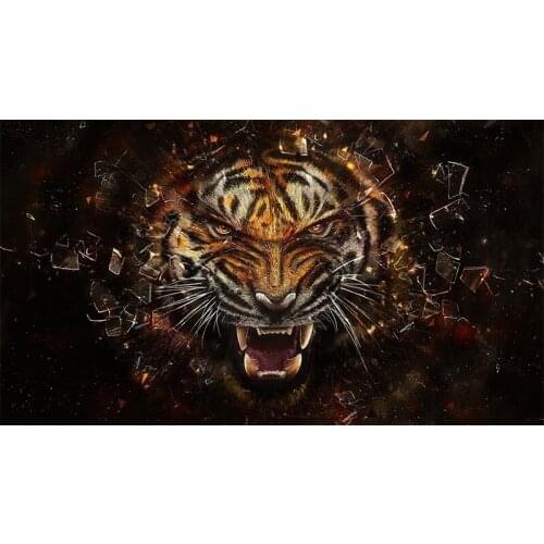 Small Town Surprise 3D Car Accessories Rear Windshield Tiger Stickers Waterproof OEM 120*67cm BMW E46 E90