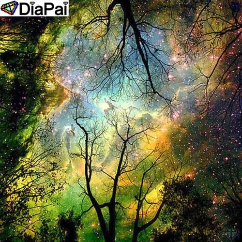 DiaPai 100% Full Square/Round Drill 5D DIY Diamond Painting "Colored starry sky" Diamond Embroidery Cross Stitch 3D Decor A19740