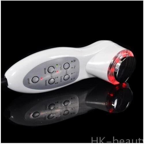 Portable Ultrasound 7 LED Photon Rejuvenation Lights Sonic Face Lift Care Skin Cleaner Wrinkle Remover Facial Beauty Massager