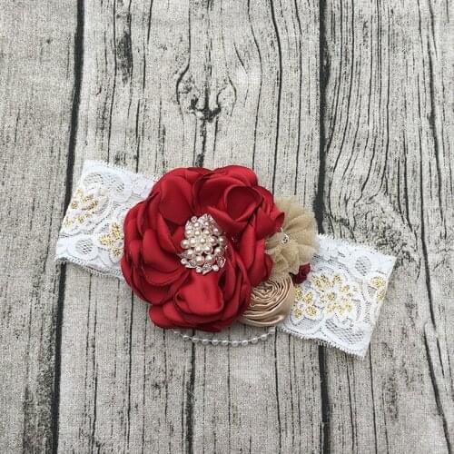 Christmas Red Flower Headband