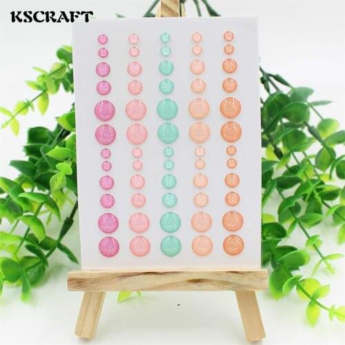KSCRAFT Sugar Sprinkles Self- adhesive Enamel Dots Resin Sticker for Scrapbooking/ DIY Crafts/ Card Making Decoration
