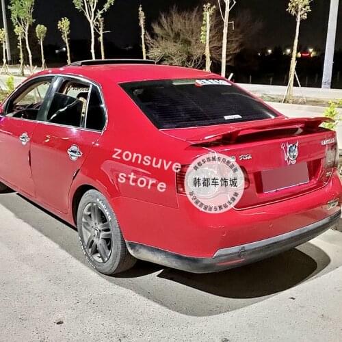 Use For Volkswagen Jetta 2011-2006 Year Spoiler ABS Plastic Carbon Fiber Look Rear Trunk Wing Car Body Kit Accessories