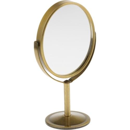 360° Rotary Magnification Two-Sided Swivel Cosmetic Mirror 3'' Makeup Stand Table Mirror