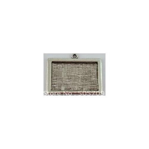 10pcs Tibetan Silver Color Rectangle Pendant Setting Blanks 30x19mm A11252