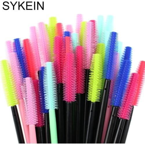 5/25 Disposable Silicone Gel Eyelash Brush Mascara Wands Eye Lashes Extension Tool Professional Beauty Eyelash Makeup Supplies