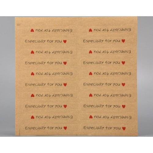 5 Sheets Especially Suitable for Your Long Kraft Paper Sticker Scrapbook Label Gift Sticker Self-adhesive DIY Paper Label