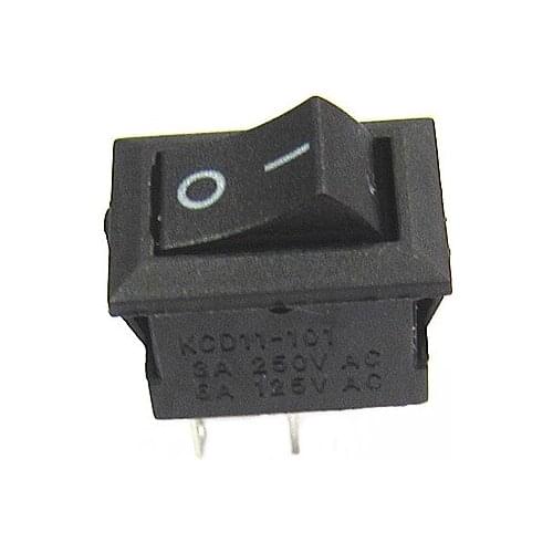 5pc/set Delicate Rocker Switch 10 * 15 mm AC 3A/250V 6A/125V 2 Pin Red Black ON/OFF I/O Micro switch