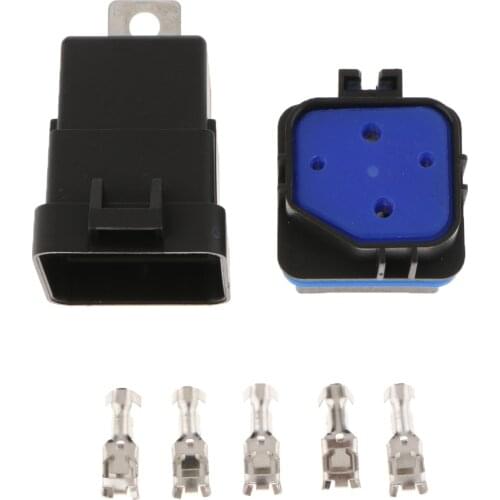 Car SUV RV Boat 12V 40Amp 5Pin Waterproof Sealed Integrated Relay Kit Socket