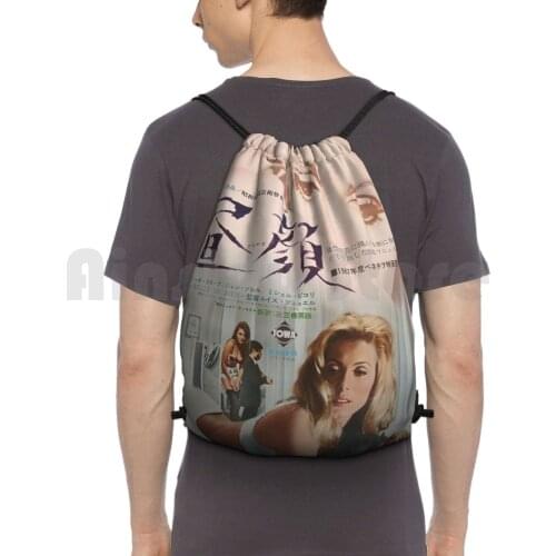 Belle De Jour-Vintage Japanese Movie Poster Backpack Drawstring Bag Riding Climbing Gym Bag Luis Bunuel Bunuel Film Vintage
