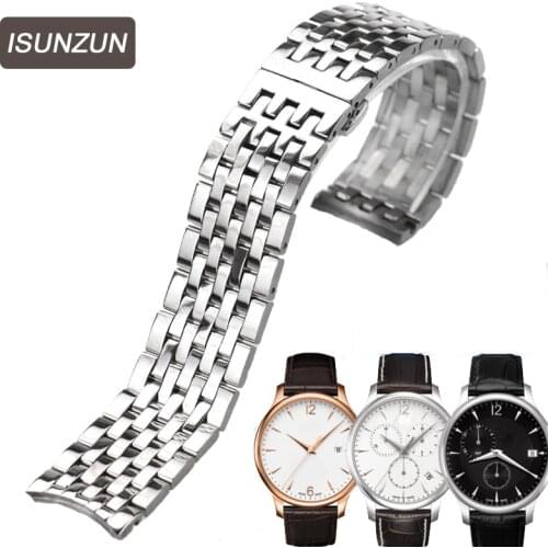 ISUNZUN Watch Band For Men And Women For Tissot Junya Series T063639A T063 Astainless Steel Watch Strap Watchbands Free Shipping