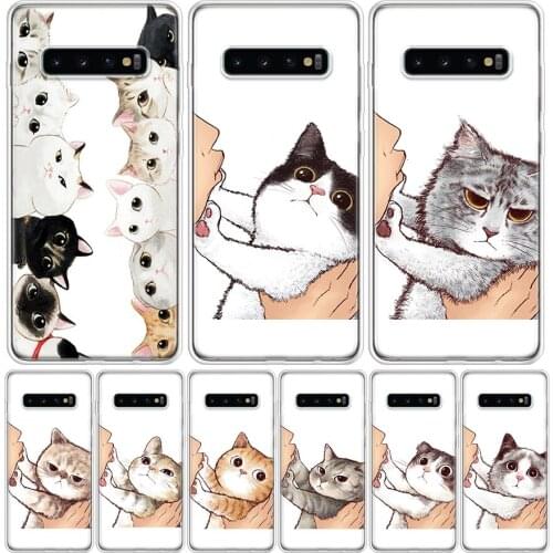 Kiss lovely Cats Phone Case For Samsung Galaxy A50 A70 A30S A51 A71 A10 A20E A40 A90 A20S M30S A6 A7 A8 A9 Plus Coque