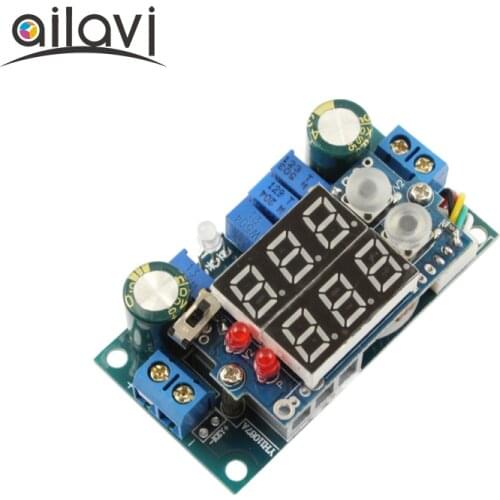 DC/DC Digital Display MPPT Constant Current Battery Charge Solar Controller 5A CC CV 6-36V To 1.25V-32V Buck Converter Module