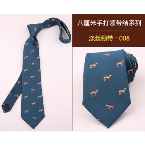 Formal wear business mens tie 8cm professional groom wedding striped hand tie mens wide custom shop suit