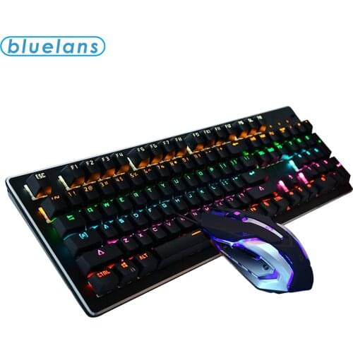 Laptop Gaming Mouse And Mechanical Keyboard Set With Portable Universal Backlit USB Wired Gaming Mouse And Keyboard Set