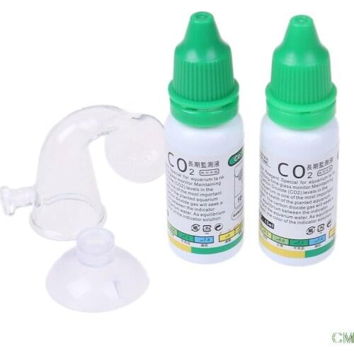 Aquarium CO2 Indicator Drop Checker Solution Long Term Monitor Test Fish Tank Glass Aquatic Co2 Tester Plant Diffuser Cylinder