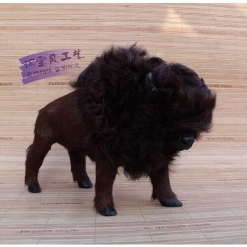 Simulation yak toy polyethylene & furs creative coffee cow doll gift about 32x10x22cm 2444
