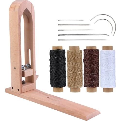 LMDZ Leather Stitching Pony Table Desktop Leather Sewing Pony Horse Clamp with 50M Flat Thread and Stitching Needle
