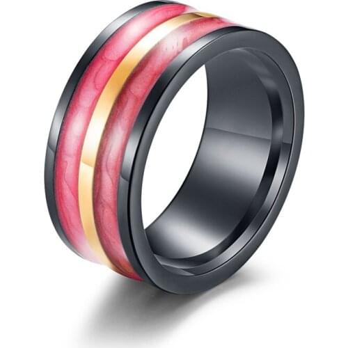 2019 New Fashion Party Ring for Men 3 Color Stainless Steel Male Jewelry