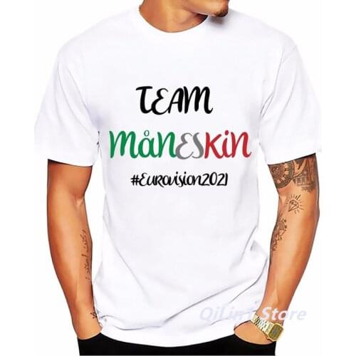 New Arrival 2021 Funny T Shirt Men MåNeskin Maneskin Italy Winner Eurovision 2021 Zitti E Buoni T-Shirt Femme Hip Hop Tshirt