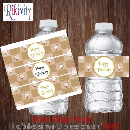 Personalized Easter Bunny Water Bottle Wine Labels Champagne Sticker Candy Bar Wrapper Wedding Baby Shower Birthday Party Decor
