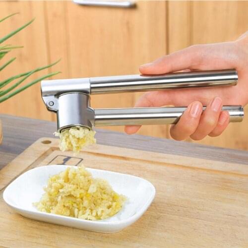 Kitchen Stainless Steel Garlic Press Crusher Home Cooking Vegetables Ginger Squeezer Masher Ginger Garlic Mincer Tools Drop Ship