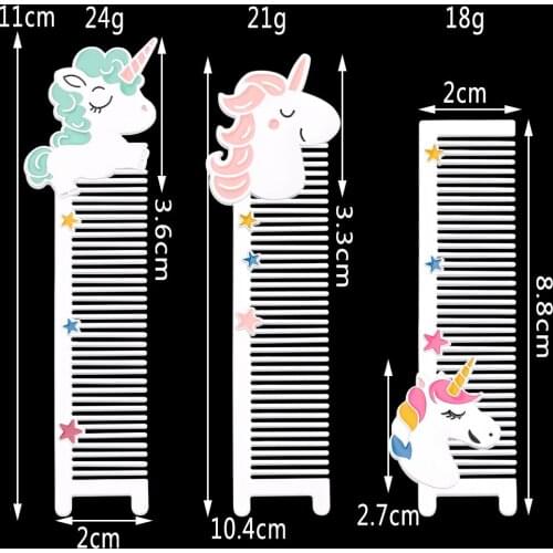 Unicorn comb cute Christmas snowman comb hairdressing comb giveaway portable hair accessories hairdressing tools