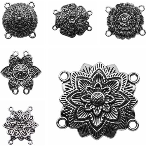 Sejuani diy charms for jewelry making kit pendant for bracelet jewelry accessories Body Chain Flower Porous Connector