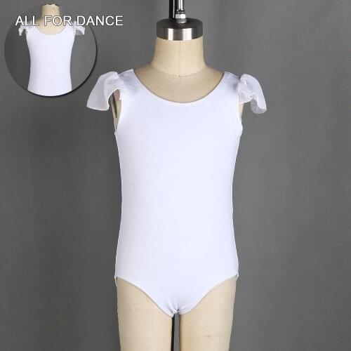 Chiffon Cap Sleeve Cotton Leotard for Girls Ballet Dancing Bodywear Practice Ballet Dance Leotard Kids Stage Wears