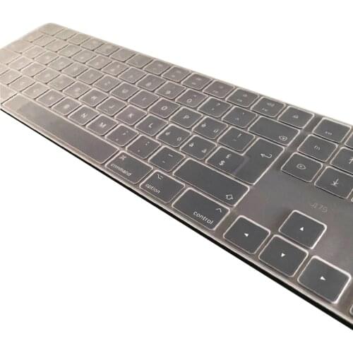 For Apple iMac Magic Keyboard with Numeric Keypad MQ052LL/A A1843 MLA22L/A A1644 A1314 Silicone keyboard Cover Protector Skin