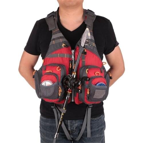 Multi Pocket Fishing Vest Waterproof Swimming Life Jacket Outdoor Sport Hunting Breathable Waistcoat Safety Life Vest Man Woman